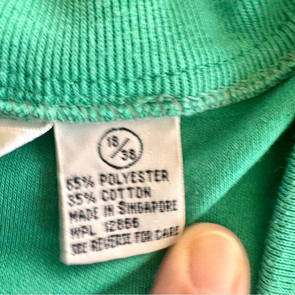Vintage Kelly Green Crest Cardigan Gold Buttons Preppy 18 90s - Picture 5 of 13